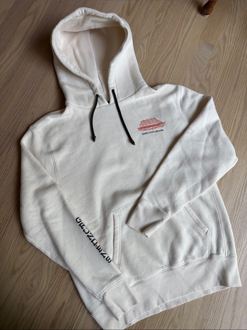 J. Crew - Cream Men's Pullover Hoodie - Size Small